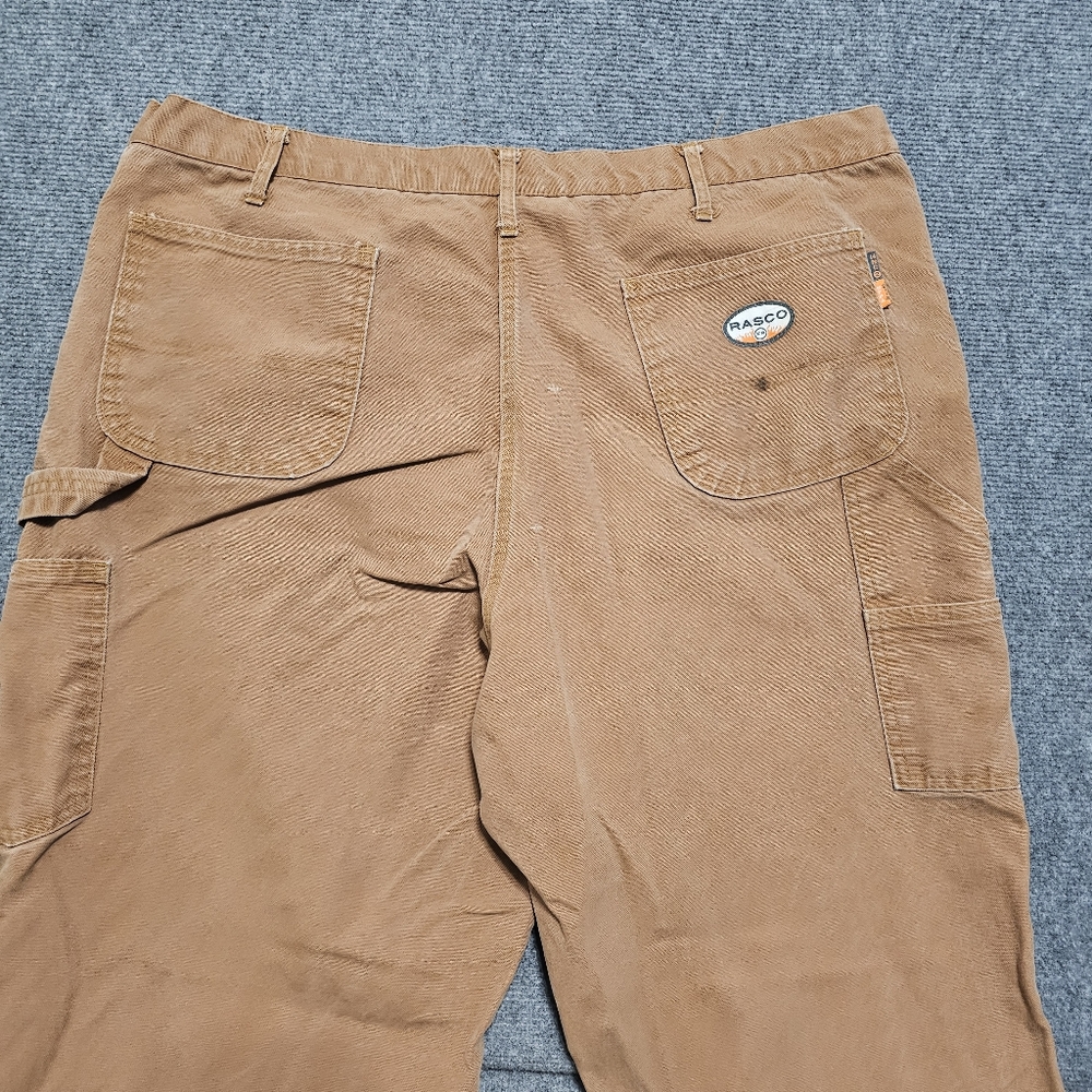 Rasco FR Pants Men 42x32 Brown Duck Canvas Carpenter Flame Resistant 10oz Heavy